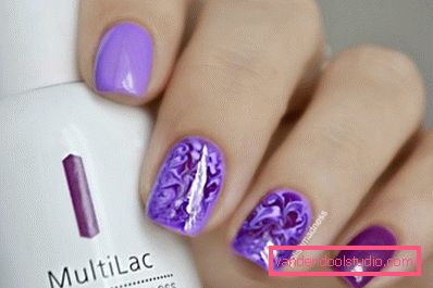 delikatny liliowy manicure delikatny liliowy manicure