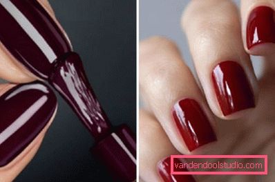 manicure z bordowym multilacem manicure z bordowym multilacem