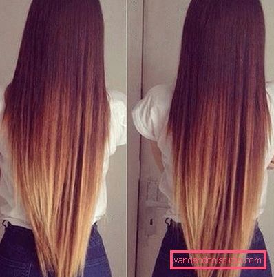 Ombre na ciemne włosy - 250 zdjęć