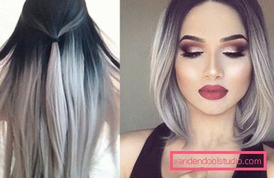 Ombre na ciemne włosy - 250 zdjęć