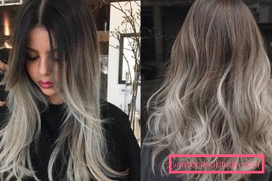 Ombre na ciemne włosy - 250 zdjęć