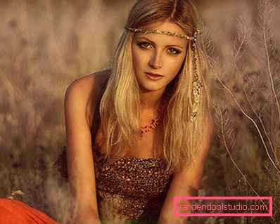 dziewczyna z fryzurą hippie dziewczyna z fryzurą hippie
