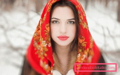 makijaż w rosyjskim stylu ludowym