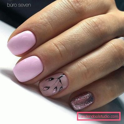 Delikatny lekki manicure 2019-2020