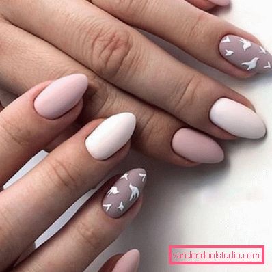 Delikatny lekki manicure 2019-2020