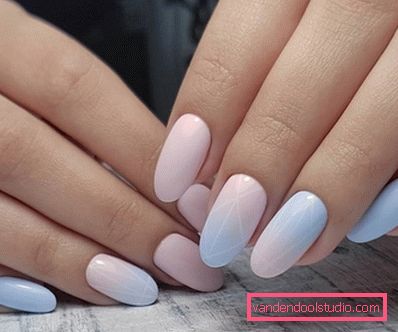 Delikatny lekki manicure 2019-2020