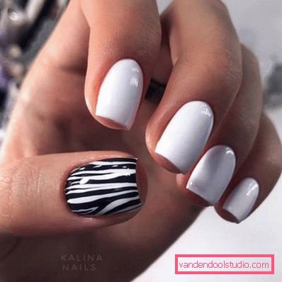 Delikatny lekki manicure 2019-2020