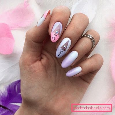 Delikatny lekki manicure 2019-2020