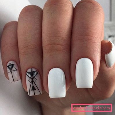 Delikatny lekki manicure 2019-2020