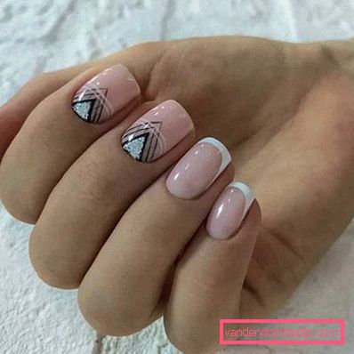 Delikatny lekki manicure 2019-2020