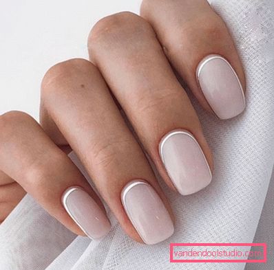 Delikatny lekki manicure 2019-2020