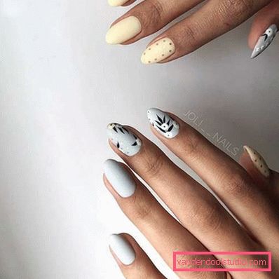 Delikatny lekki manicure 2019-2020