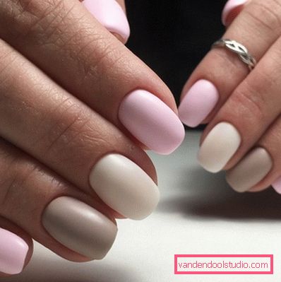 Delikatny lekki manicure 2019-2020
