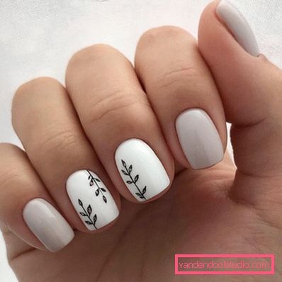 Delikatny lekki manicure 2019-2020