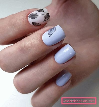 Delikatny lekki manicure 2019-2020