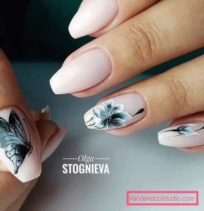 Delikatny lekki manicure 2019-2020