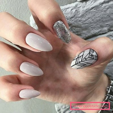Delikatny lekki manicure 2019-2020