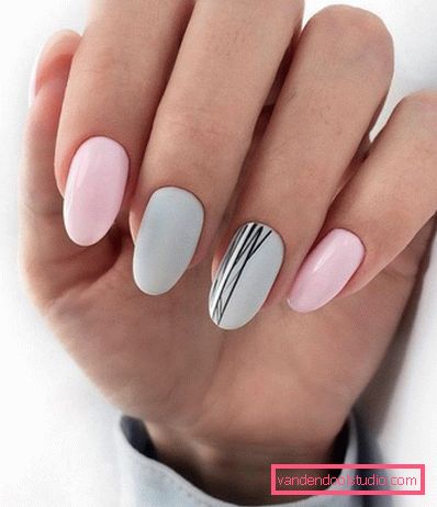 Delikatny lekki manicure 2019-2020