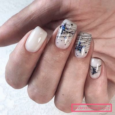 Delikatny lekki manicure 2019-2020