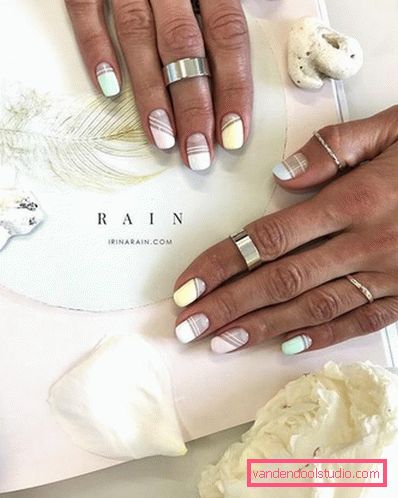 Delikatny lekki manicure 2019-2020