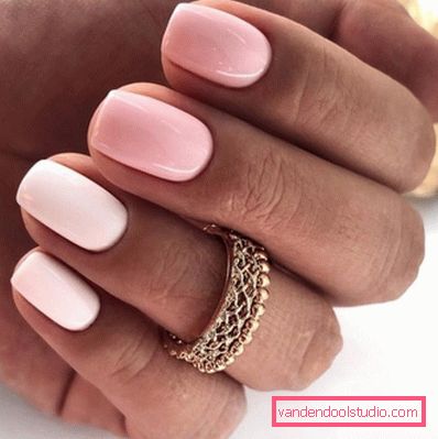 Delikatny lekki manicure 2019-2020