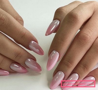 Delikatny lekki manicure 2019-2020