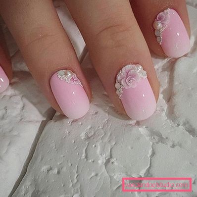 Delikatny lekki manicure 2019-2020