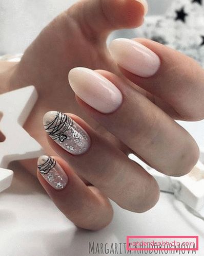 Delikatny lekki manicure 2019-2020