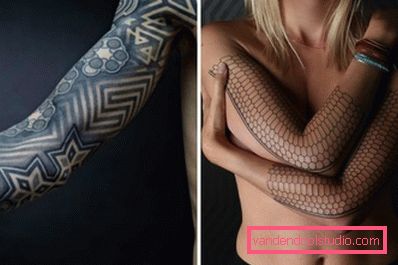geometria tatuażu na rękach mężczyzn i kobiet