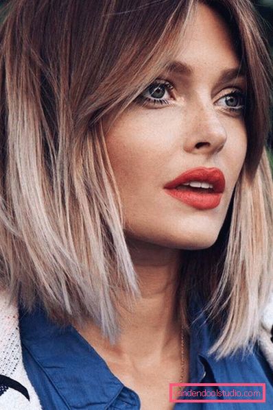 Damskie fryzury do średnich włosów bez stylizacji